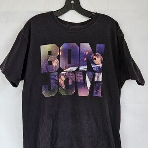 Black Bon Jovi Tour Graphic T-Shirt